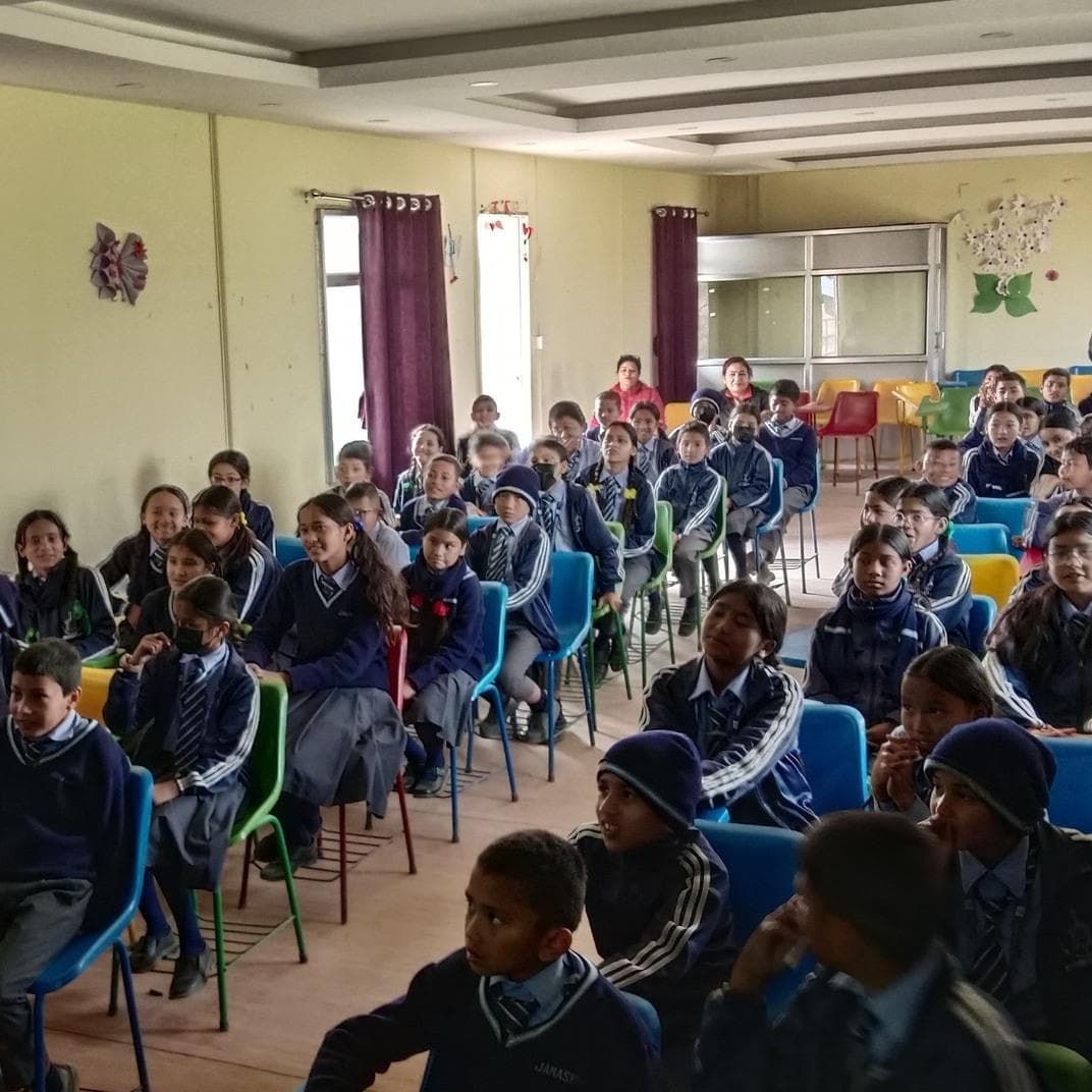 TAPAS School Health Program banner at Padmodaya Secondary School — Mangsir 27, 2081 (TAPAS Innovation Labs: Young Cohort for Innovation)