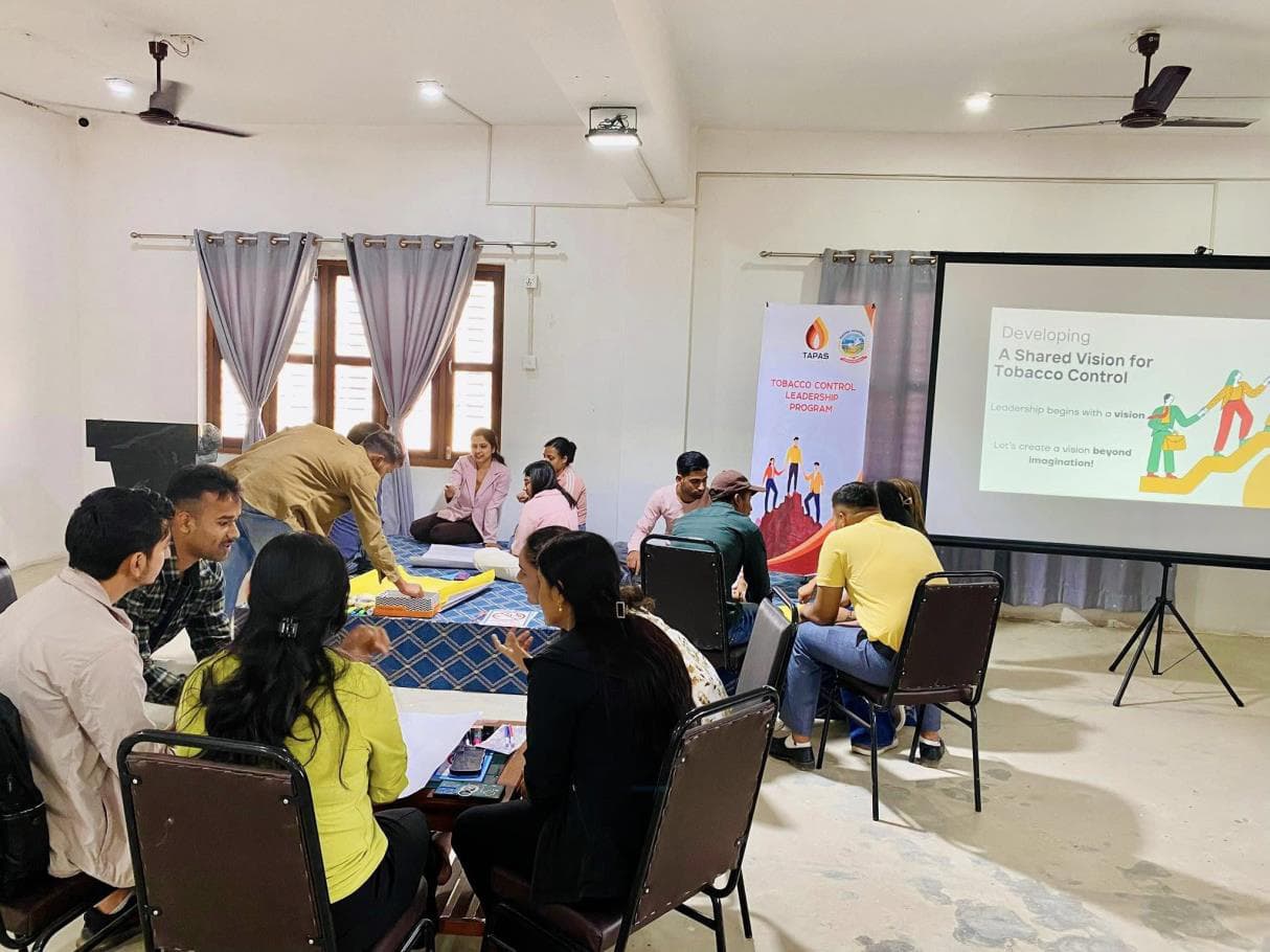 TAPAS Tobacco Control Leadership Program — community sensitization workshop on developing a shared vision for tobacco control