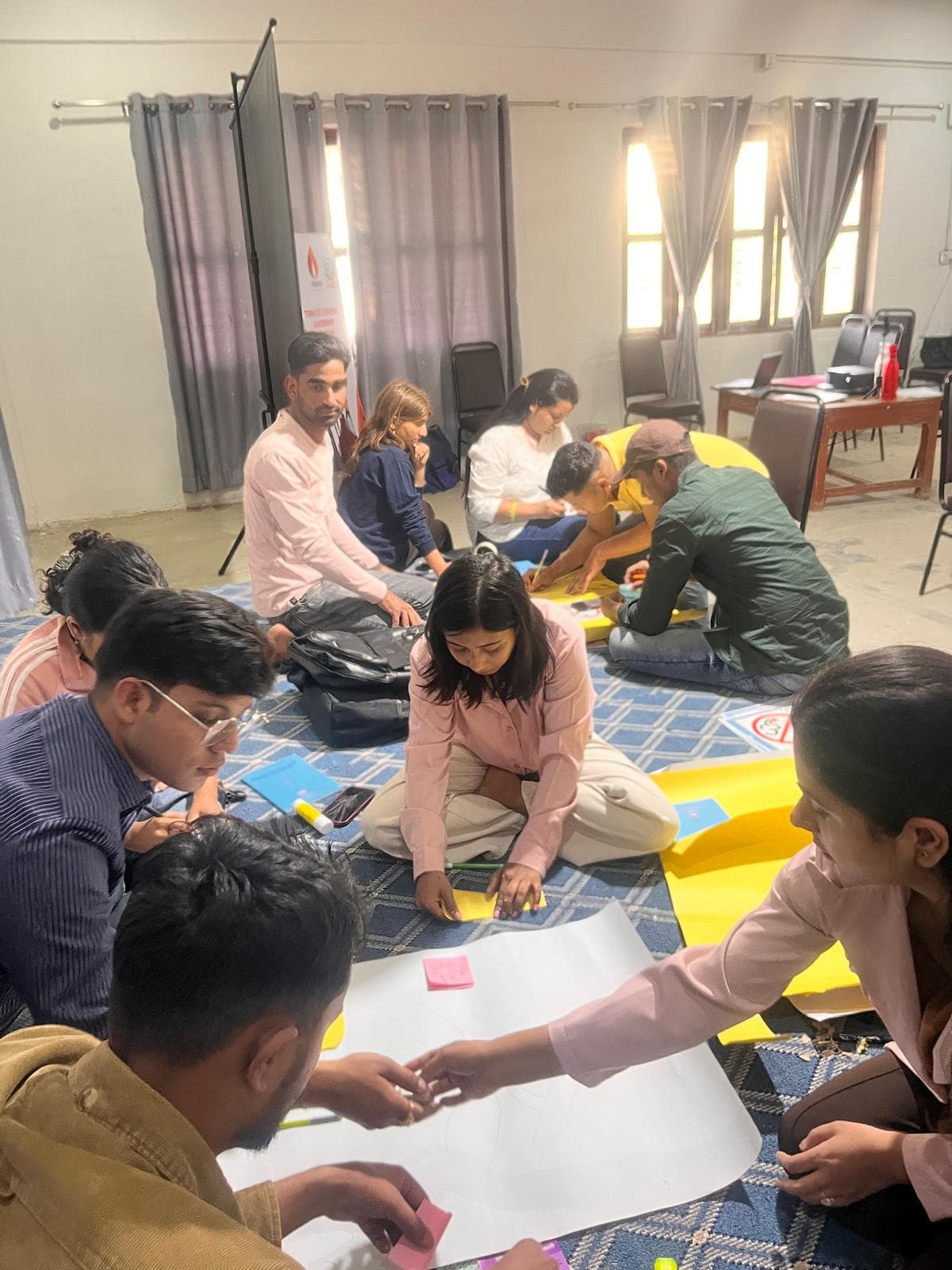 Tobacco Control Leadership Program — participants working on stakeholder mapping and tobacco control exercises