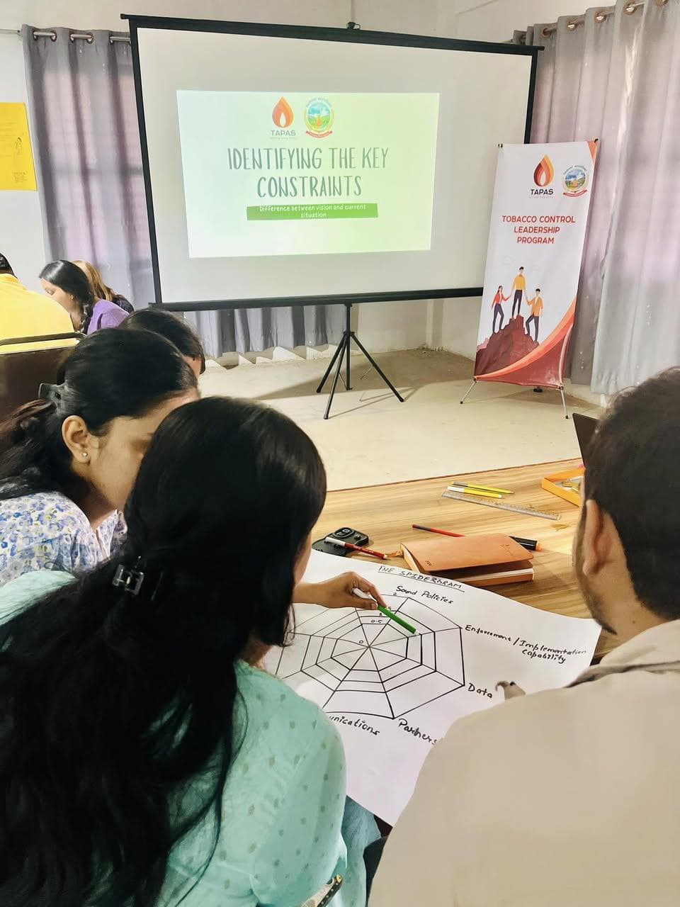 Tobacco Control Leadership Program — participant working on a tobacco policy constraint mapping exercise